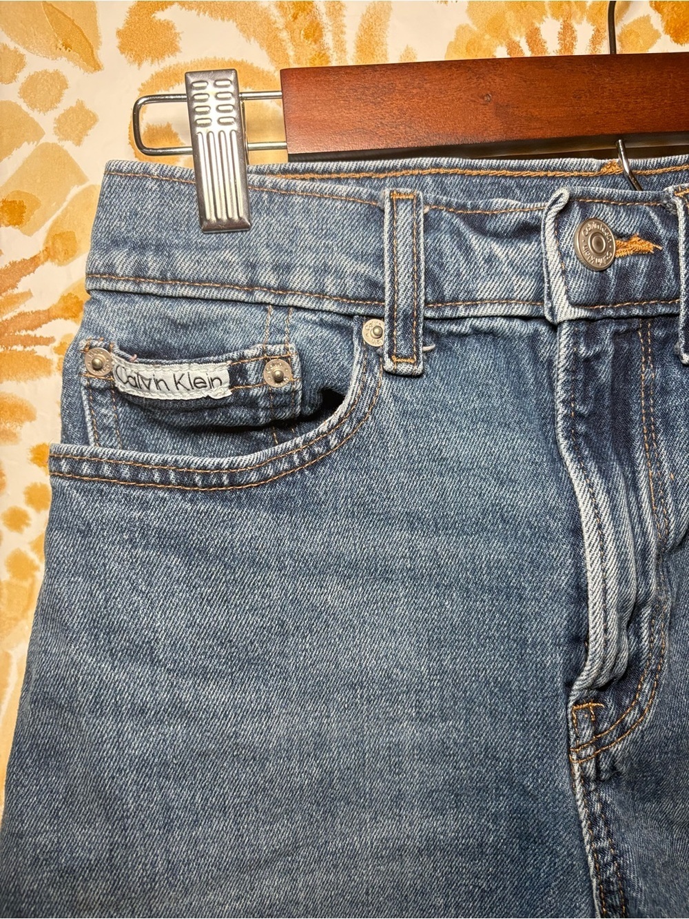 Calvin Klein Vintage Denim Shorts | High Rise Blue Jean Shorts | Classic - Picture 7 of 12